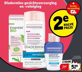 Kruidvat Diadermine gezichtsverzorging en -reiniging aanbieding