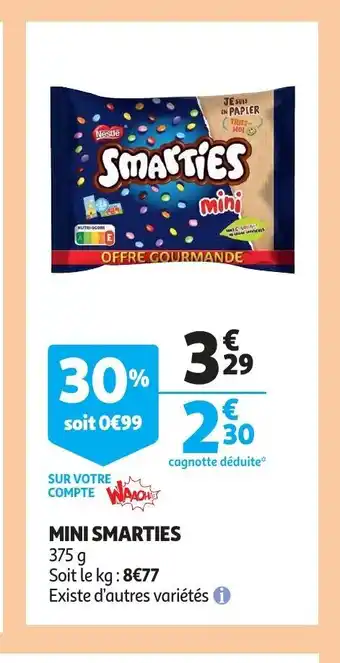Auchan Nestle Smarties mini 375 g aanbieding