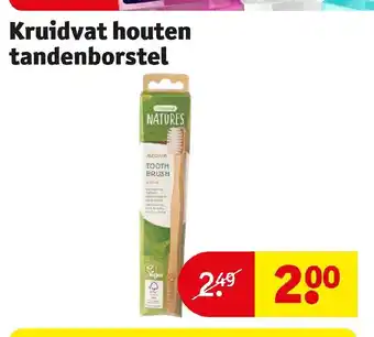 Kruidvat Houten tandenborstel aanbieding