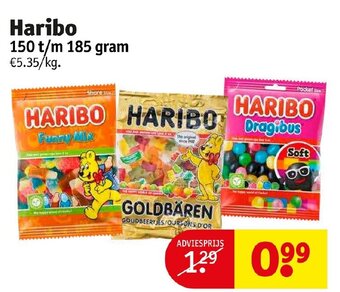 Kruidvat Haribo 150 t/m 185 gram aanbieding