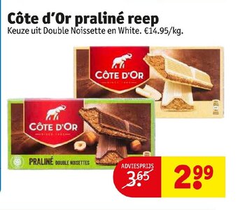 Kruidvat Cote d'or praline reep aanbieding