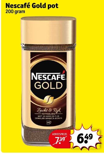Kruidvat Nescafe gold pot 200 gram aanbieding