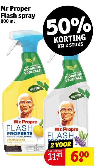 Kruidvat Mr proper flash spray 800ml aanbieding
