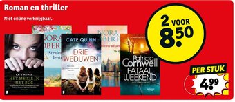 Kruidvat Roman en thriller per stuk aanbieding