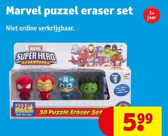 Kruidvat Marvel puzzel eraser set aanbieding