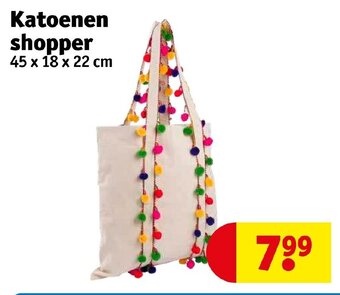 Kruidvat Katoenen shopper 45 x 18 x 22cm aanbieding