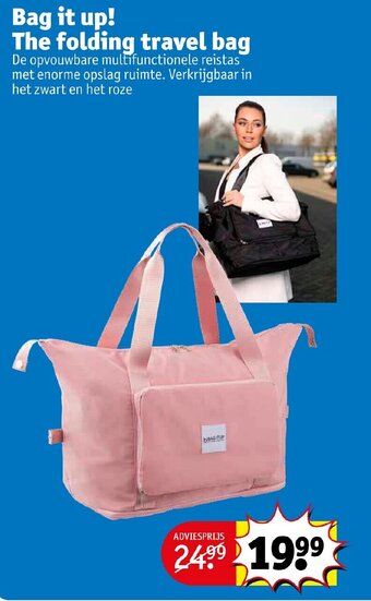 Kruidvat Bag it up! the folding travel bag aanbieding
