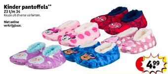 Kruidvat Kinder pantoffels 23 t/m 34 aanbieding