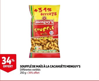 Auchan Menguy's souffle de mais a la cacahuete 250 g aanbieding