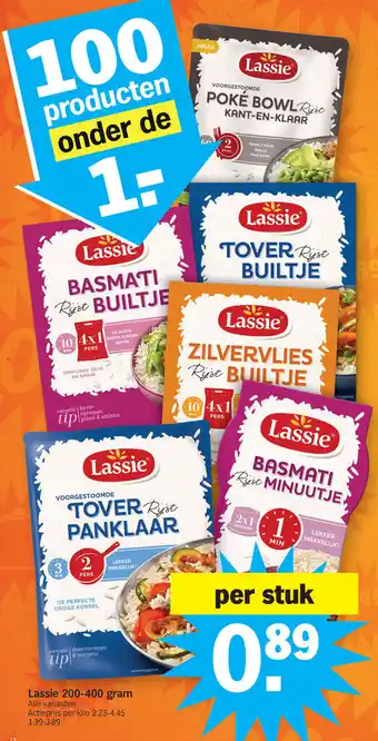 Albert Heijn Lassie 200-400 gram per stuk aanbieding