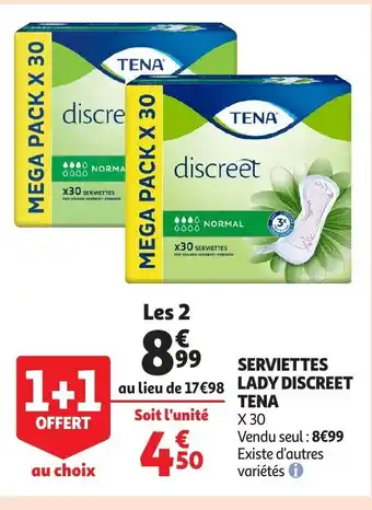 Serviettes lady discreet tena