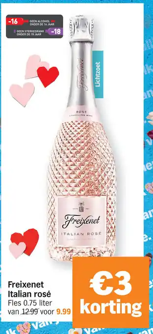 Albert Heijn Freixenet italian rose fles 0,75 liter aanbieding