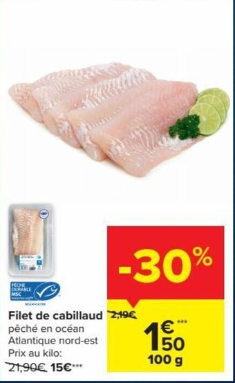 Filet de cabillaud 100 g