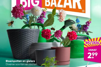 Bloempotten en gieters