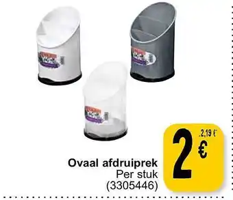 Ovaal afdruiprek