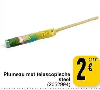 Cora Plumeau met telescopische steel aanbieding