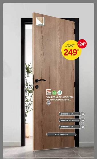 Brico Deurgeheel realwood naturel aanbieding