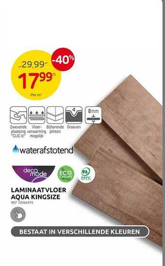 Brico Laminaatvloer aqua kingsize aanbieding