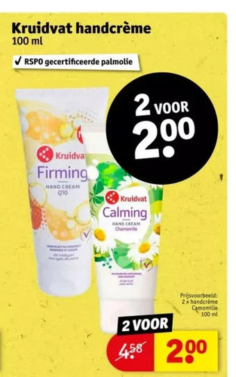 Kruidvat Kruidvat handcrëme 100 ml aanbieding