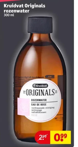 Kruidvat Kruidvat originals rozenwater 300 ml aanbieding