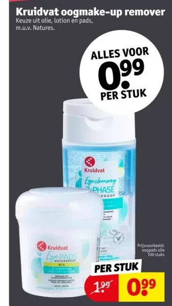 Kruidvat Kruidvat oogmake-up remover aanbieding