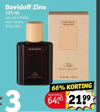 Kruidvat Davidoff zino 125 ml aanbieding