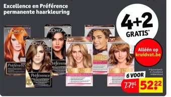Kruidvat Excellence en préférence permanente haarkleuring aanbieding