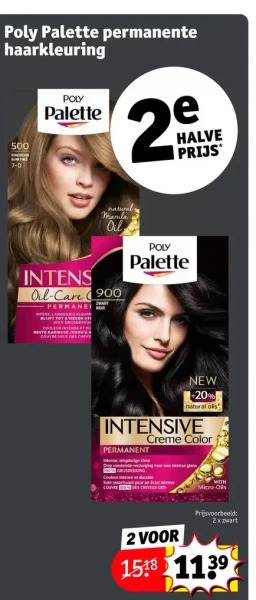 Kruidvat Poly palette permanente haarkleuring aanbieding
