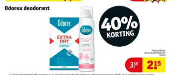 Kruidvat Odorex deodorant aanbieding