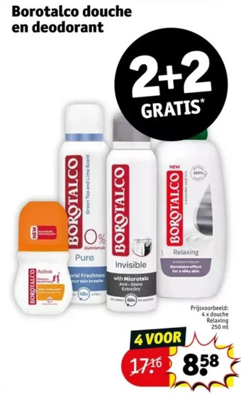 Kruidvat Borotalco douche en deodorant aanbieding