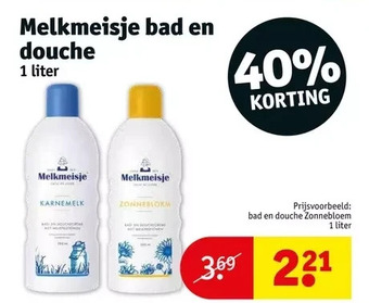 Kruidvat Melkmeisje bad en douche aanbieding