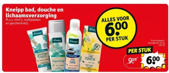 Kruidvat Kneipp bad, douche en lichaamsverzorging aanbieding