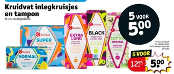 Kruidvat Kruidvat inlegkruisjes en tampon aanbieding