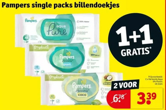 Kruidvat Pampers single packs billendoekjes aanbieding