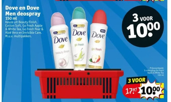 Kruidvat Dove en dove men deospray 150 ml aanbieding