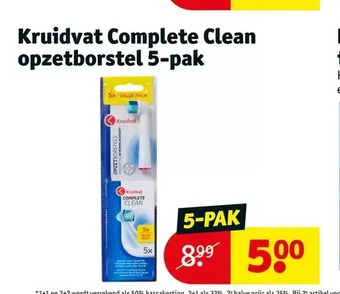 Kruidvat Kruidvat complete clean opzetborstel 5-pak aanbieding