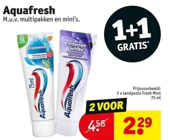 Kruidvat Aquafresh aanbieding