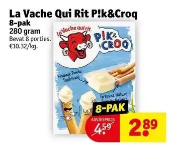 Kruidvat La vache qui rit p!k&croq aanbieding