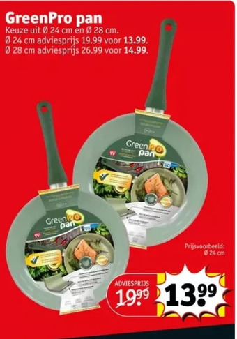 Kruidvat Greenpro pan aanbieding
