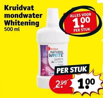 Kruidvat Kruidvat mondwater whitening 500 ml aanbieding