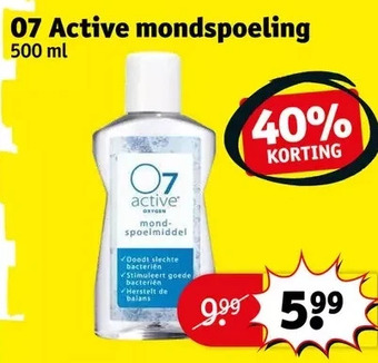 Kruidvat 07 active mondspoeling 500 ml aanbieding
