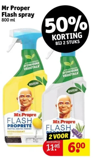 Kruidvat Mr proper flash spray 800 ml aanbieding