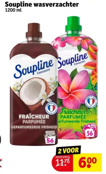 Kruidvat Soupline wasverzachter 1200 ml aanbieding