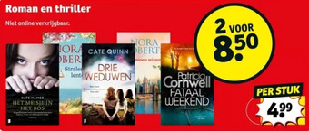 Kruidvat Roman en thriller aanbieding