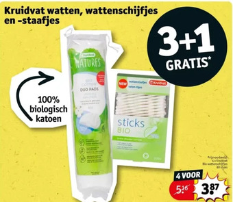 Kruidvat Kruidvat watten, wattenschijfjes en-staafjes aanbieding