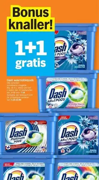 Albert Heijn Dash wasmiddelpods aanbieding