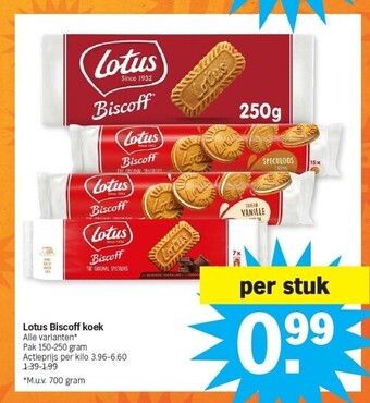 Albert Heijn Lotus biscoff koek aanbieding