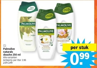 Albert Heijn Palmolive naturals douche 250 ml aanbieding