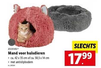 Lidl Zoofari mand voor huisdieren aanbieding