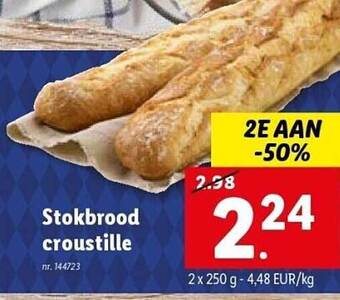 Lidl Stokbrood croustille aanbieding